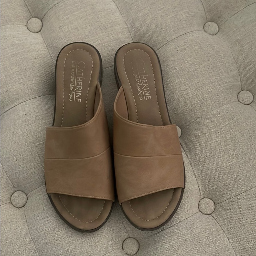 Catherines Brown Mules Versatile Comfortable Design